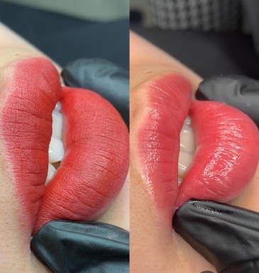 Phun Môi Vi Chạm Căng Bóng Phủ Collagen